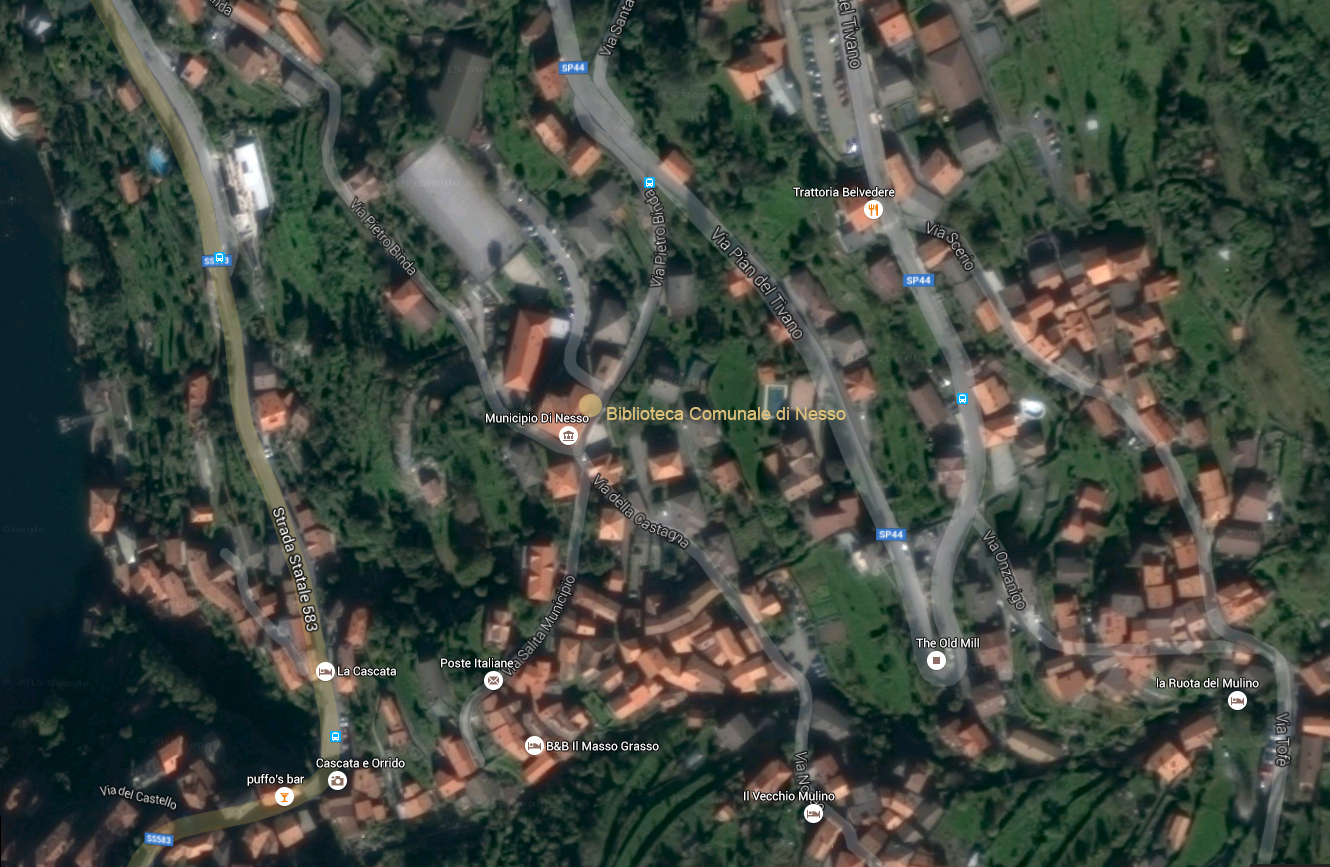 mappa dove  indicata la sede della Biblioteca Comunale